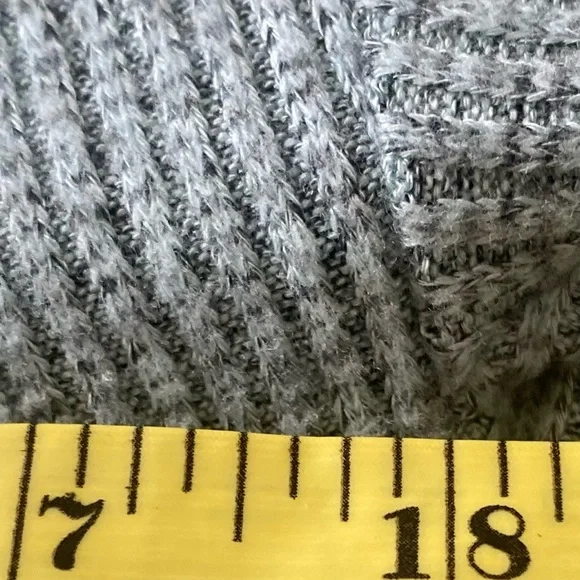 Anthropologie Knit Sweater Ribbed Waterfall Neckline Blue Women - Picture 3 of 4